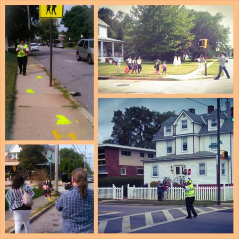 Collage of school crossing guards 