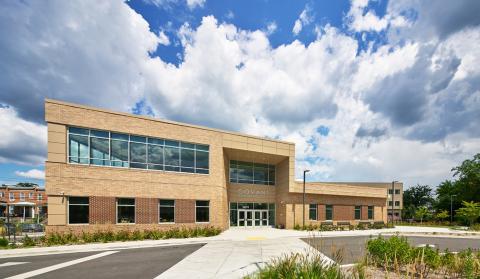 A photograph of the exterior of Govans Elementary School