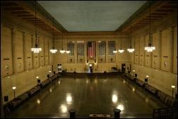 A large room with a large floor in The Memorial Hall