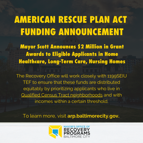 Mayor Scott announces $2 million in grant awards to applicants in home healthcare, long-term care, and nursing homes.