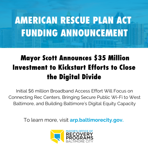 Mayor Scott announces $35 million Investment to Kickstart efforts to close the digital divide.