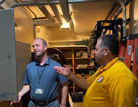 Energy Program Managers discuss efficiency in the Abel Wolman Building