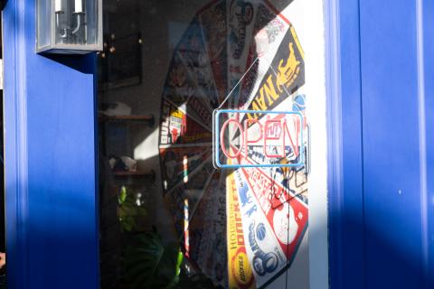 open sign on the door of a small business