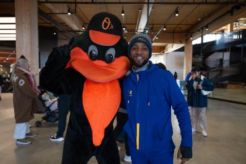 mayor scott with Orioles mascot