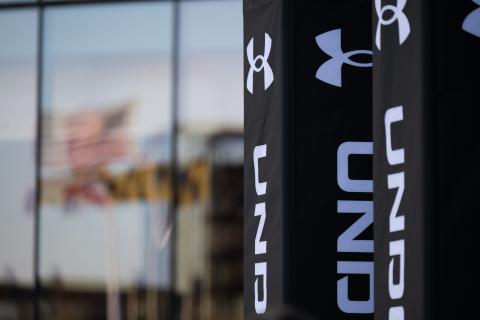 under armor company sign at grand opening