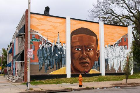 Photo of the Freddy Gray Mural
