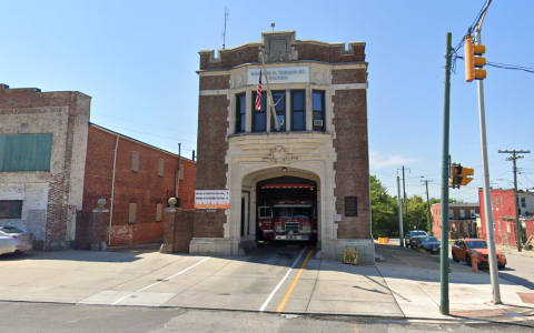 Exterior of Baltimore's Charles R. Thomas Fire Station
