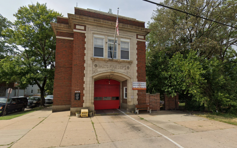 Exterior of Baltimore's Engine Company 47 fire station