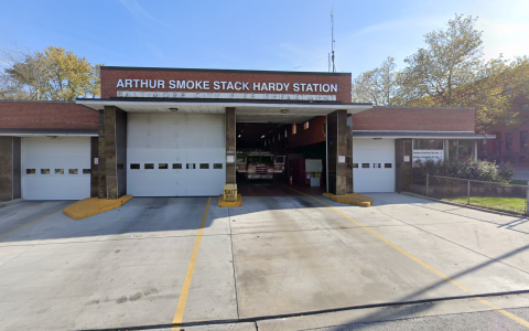 Exterior of Baltimore's Engine Company 13 fire station