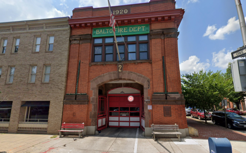 Exterior of Baltimore's Engine Company 2 fire station