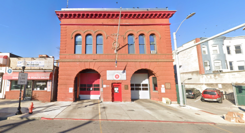 Exterior of Baltimore's Engine Company 20 fire station