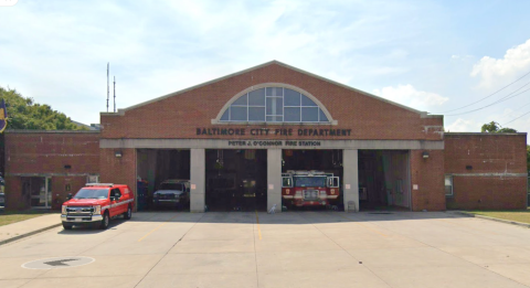 Exterior of Baltimore's Engine Company 26 fire station