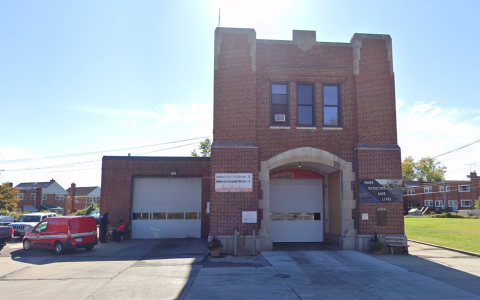 Exterior of Baltimore's Engine Company 27 fire station