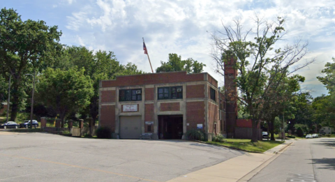Exterior of Baltimore's Engine Company 45 fire station