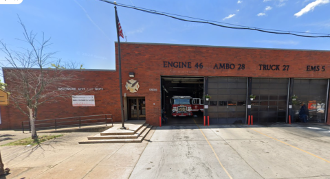 Exterior of Baltimore's Engine Company 46 fire station