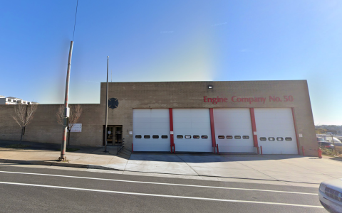 Exterior of Baltimore's Engine Company 50 fire station