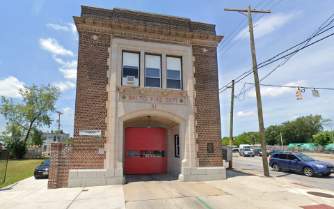Exterior of Baltimore's Engine Company 51 fire station