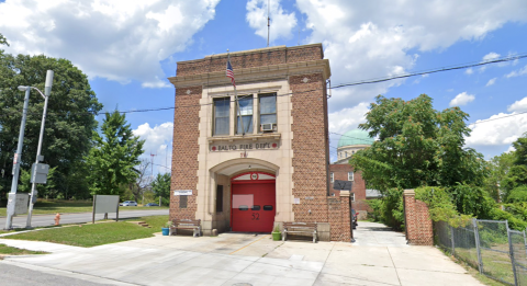 Exterior of Baltimore's Engine Company 52 fire station
