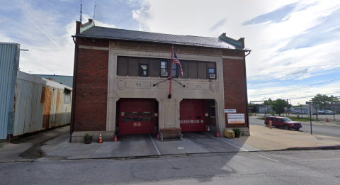 Exterior of Baltimore's Engine Company 55 fire station