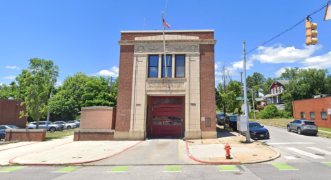 Exterior of Baltimore's Engine Company 56 fire station