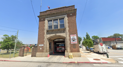 Exterior of Baltimore's Engine Company 57 fire station