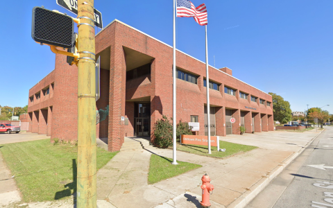 Exterior of Baltimore's Thomas J. Burke Fire Station