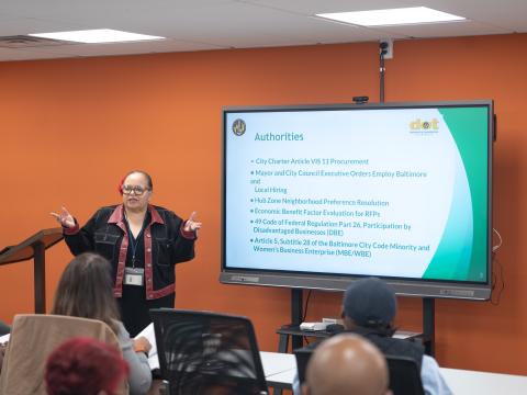 cynthia parker-kirk presents for the smbad 2026 speaker series at the small business resources center in baltimore maryland