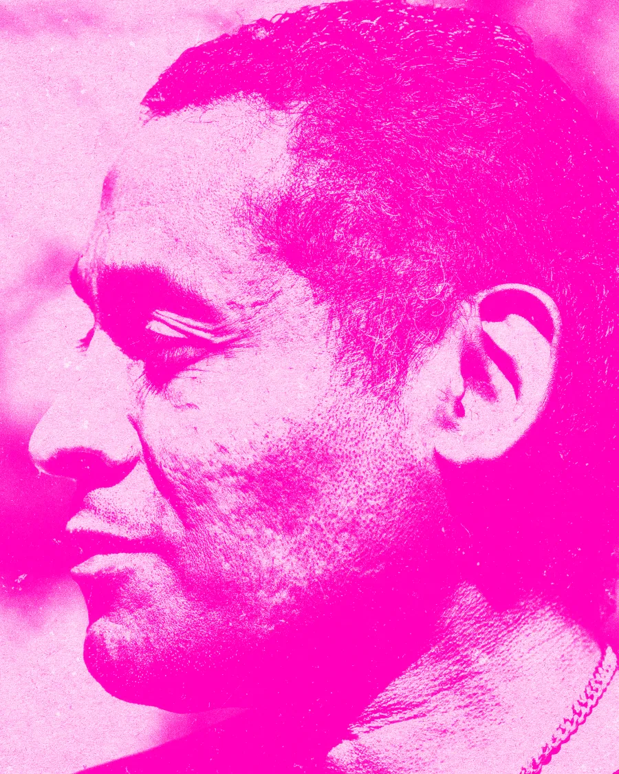 Side profile of older man