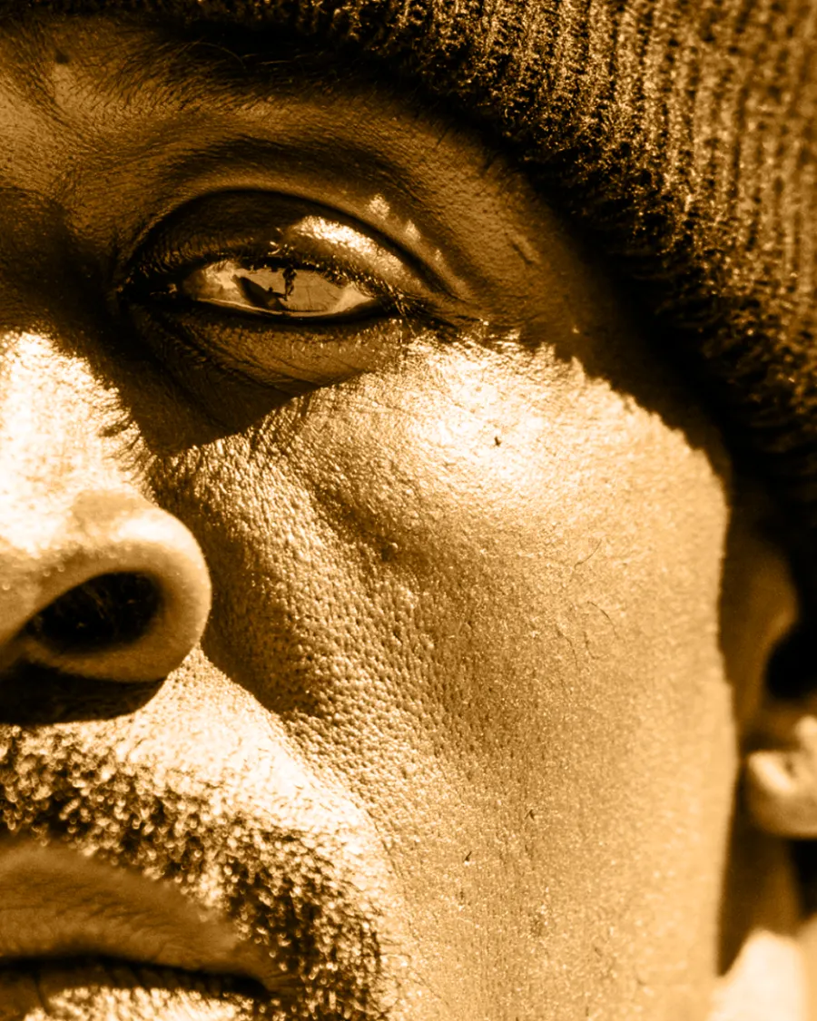 Close up image of man