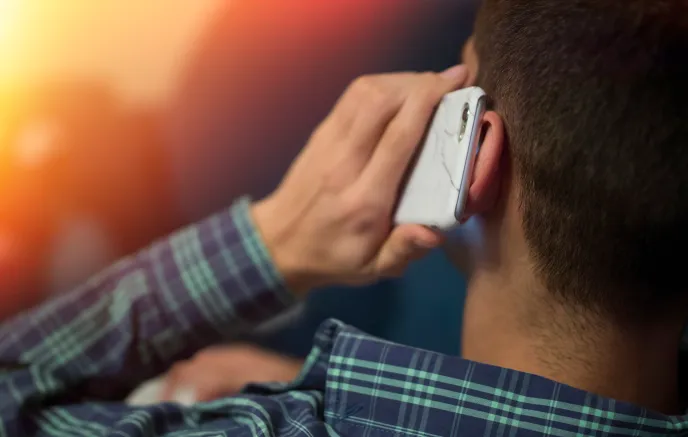 Man talking on phone