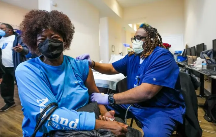 Woman receiving treatment