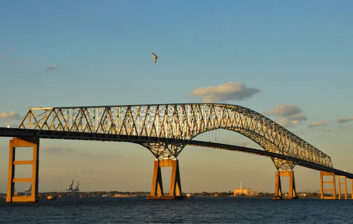 The Francis Scott Key Bridge before its collapse