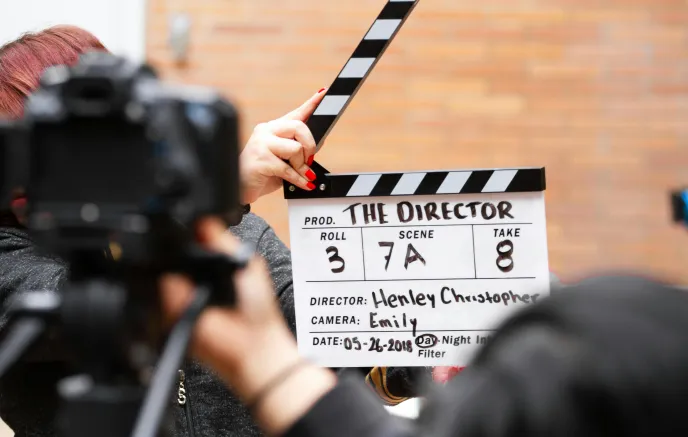 Camera crew on a set