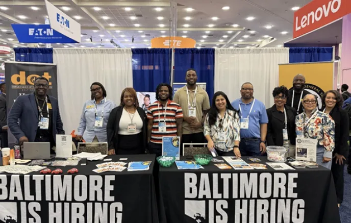 Image of City of Baltimore staff at the Baltimore Is Hiring event