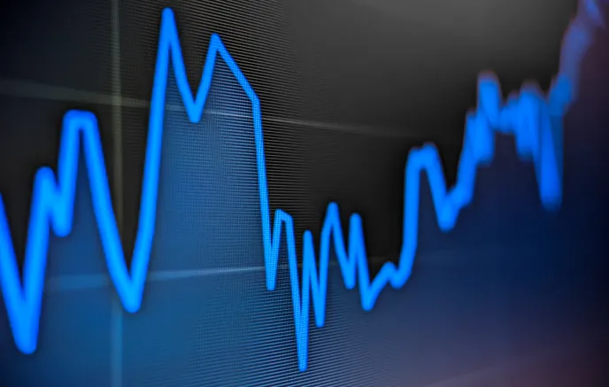 Blue Graph Lines