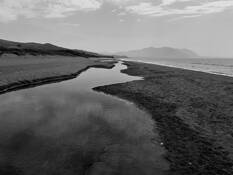 Beach View With Stream by Spyros Lambrou