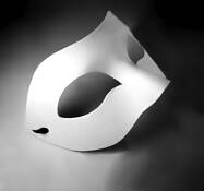 Mask in Black and White by Donna Parker