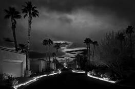 Curb Lights at Night by Gerald Shonkwiler