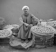 Man Selling Limes in the Market by William Lemke