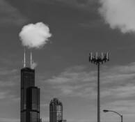 Sears Tower With Cloud by David Moenkhaus