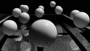Balloons Over Pool by Jerry Kay