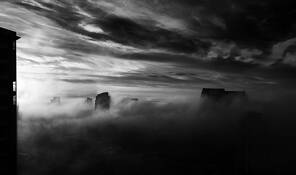 Eastern Sunrise Fog by Gerald Shonkwiler