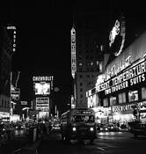 Bus in Times Square by Frank Brueske