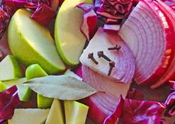 Ingredients for Danish Style Red Christmas Cabbage by Lars Hyttinen