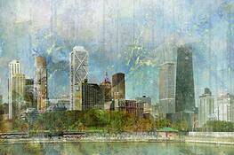 Chicago Skyline by Rosanne Mezio