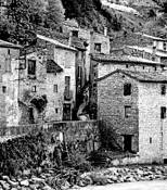 Italian Town With Man by Alan Geller