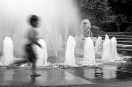 Child in Fountain by Rosemary Williams