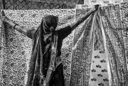 Drying Hand Block Prints by Louis Montrose