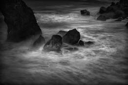 Rocks in Surf by Gary Wagner