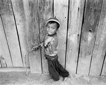 Boy Wielding Bamboo by Michael Schenker